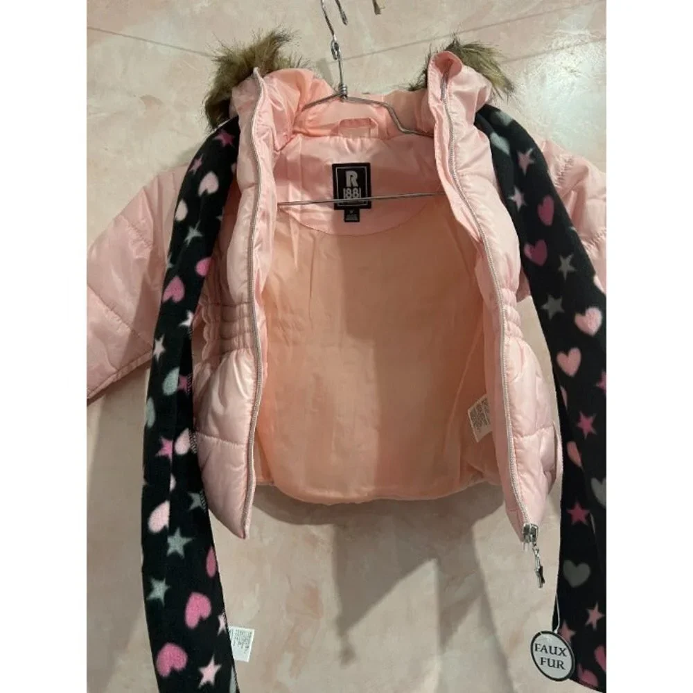 Rothschild 1881 Coat‎ Faux Fur Hood Pink toddler size T3